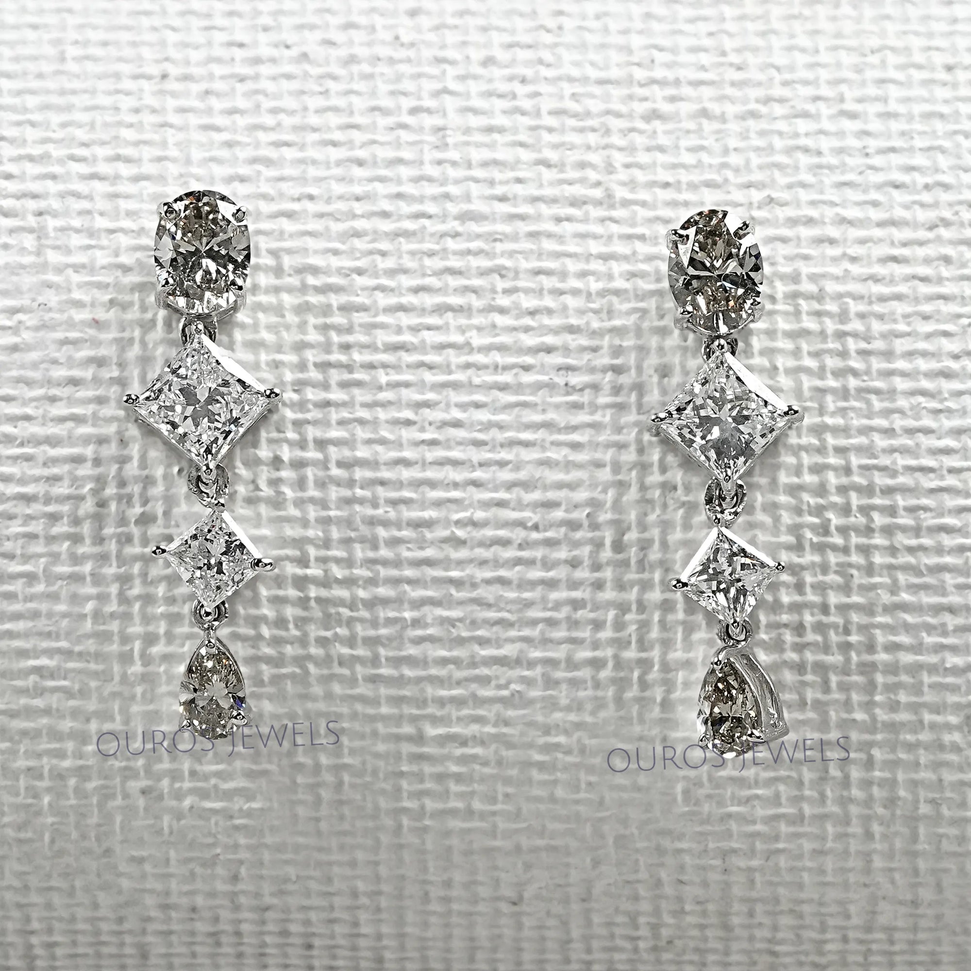 Multi Shape Lab Diamond Drop Earrings Earring