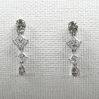 Multi Shape Lab Diamond Drop Earrings Earring