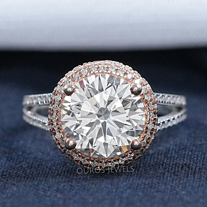 Round Cut Diamond Engagement Ring- Katie Holmes Edition