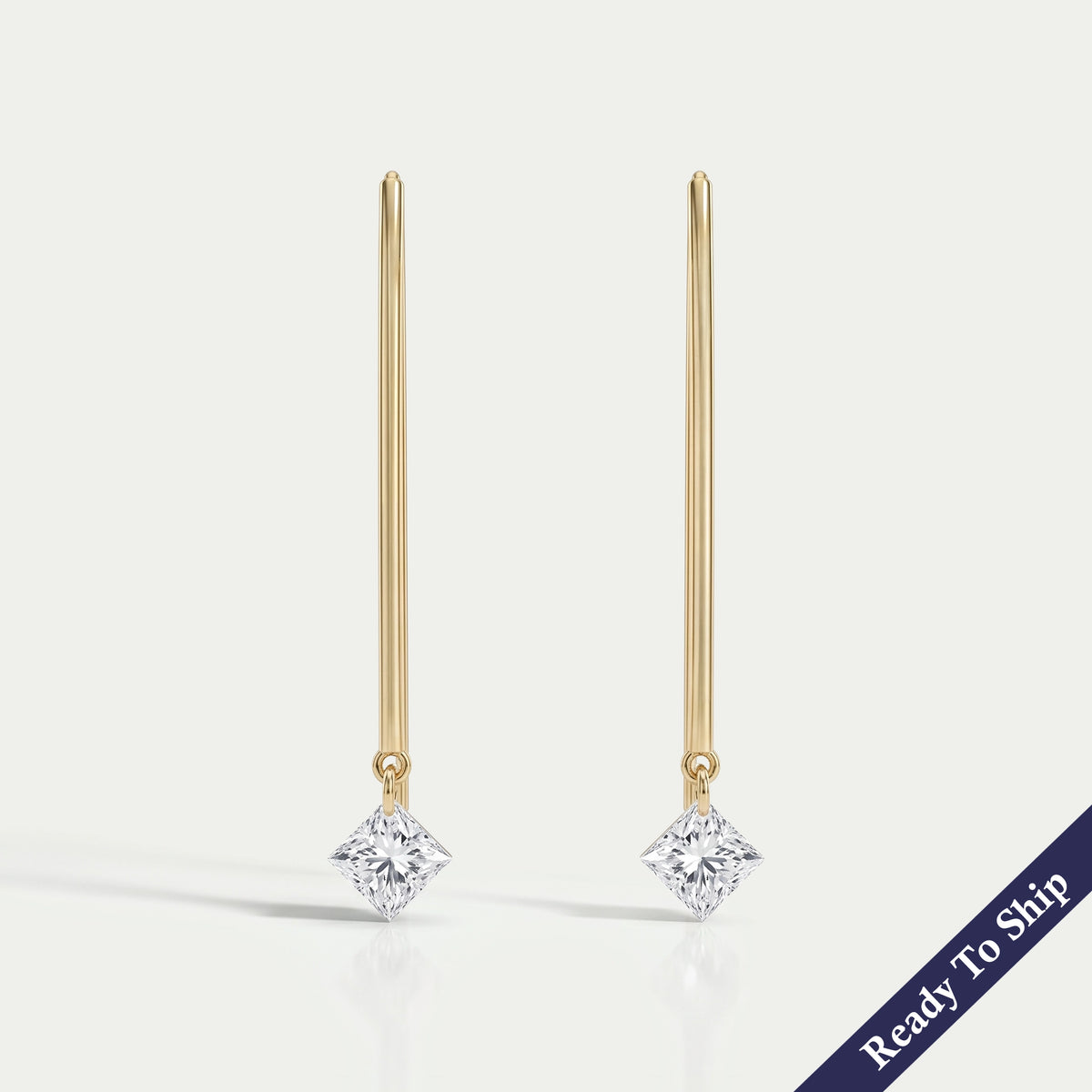 Princess Diamond Hanging Stylish Earrings