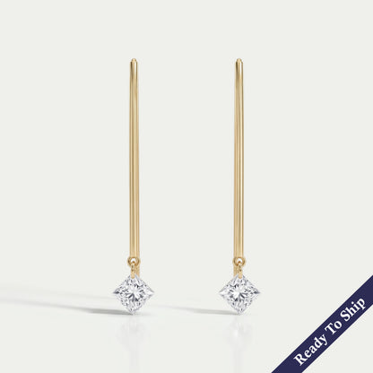 Princess Diamond Hanging Stylish Earrings