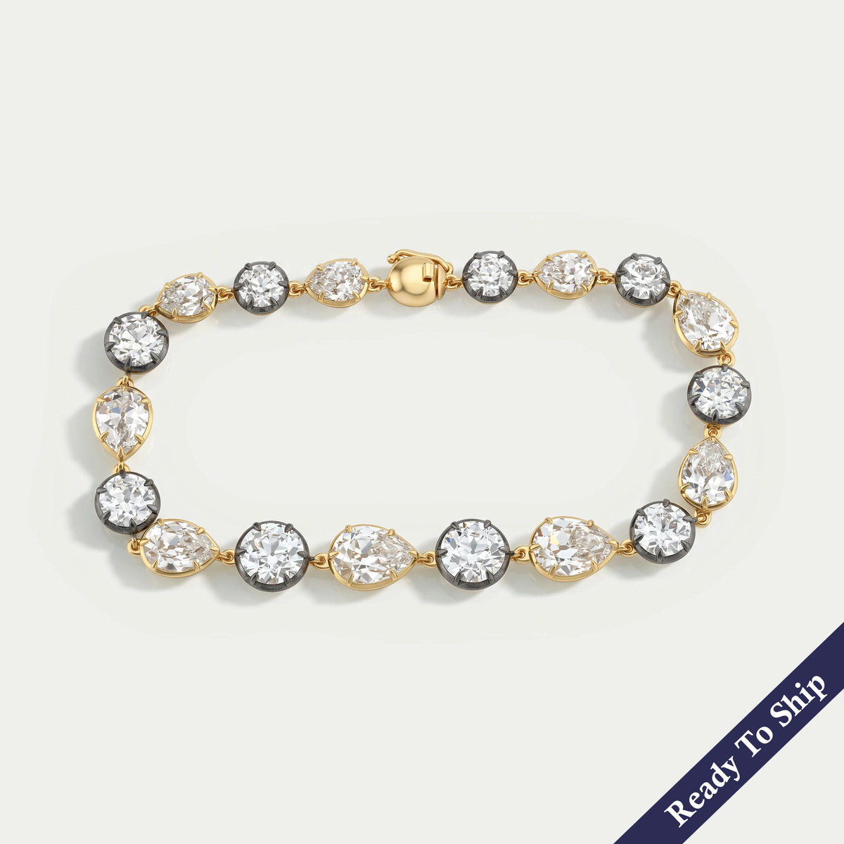 Bracelet tennis à sertissage clos avec diamants de laboratoire ronds de 3,00 mm