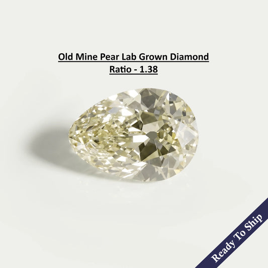 Old Mine Pear Cut Lab Grown Diamond Loose