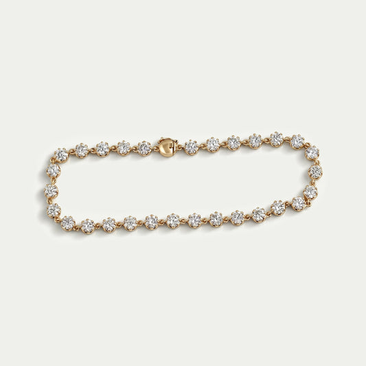 Old European Round Cut Lab Diamond Bracelet Bracelet