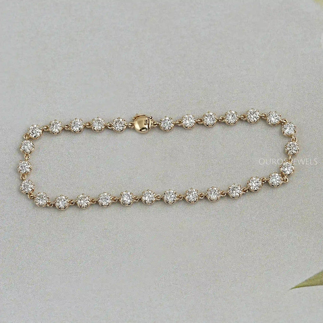 Old European Round Cut Lab Diamond Bracelet Bracelet