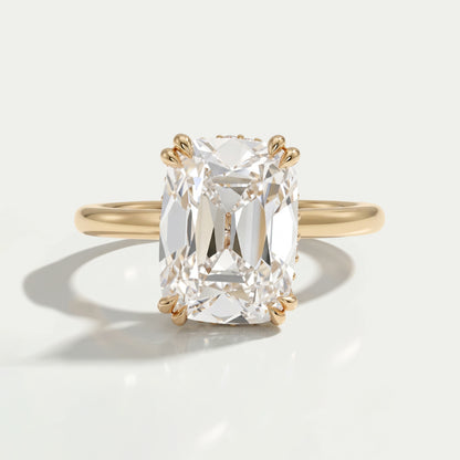 Old Mine Cushion Lab Diamond Solitaire Ring Rings