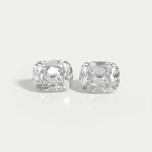 Lab Diamond Old Mine Cushion Matching Pair Loose