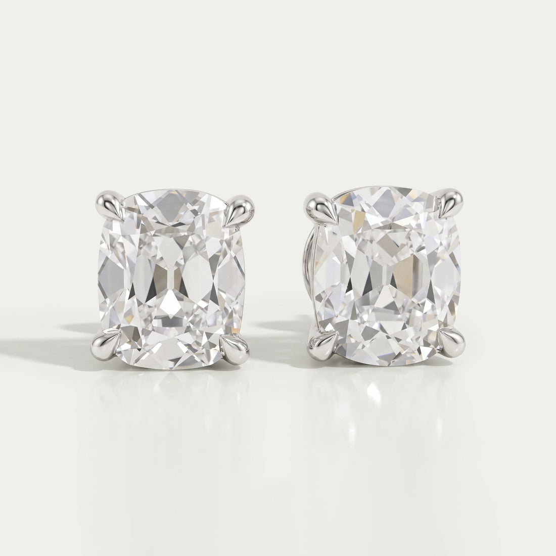 Old Mine Cushion Lab Diamond Stud Earring