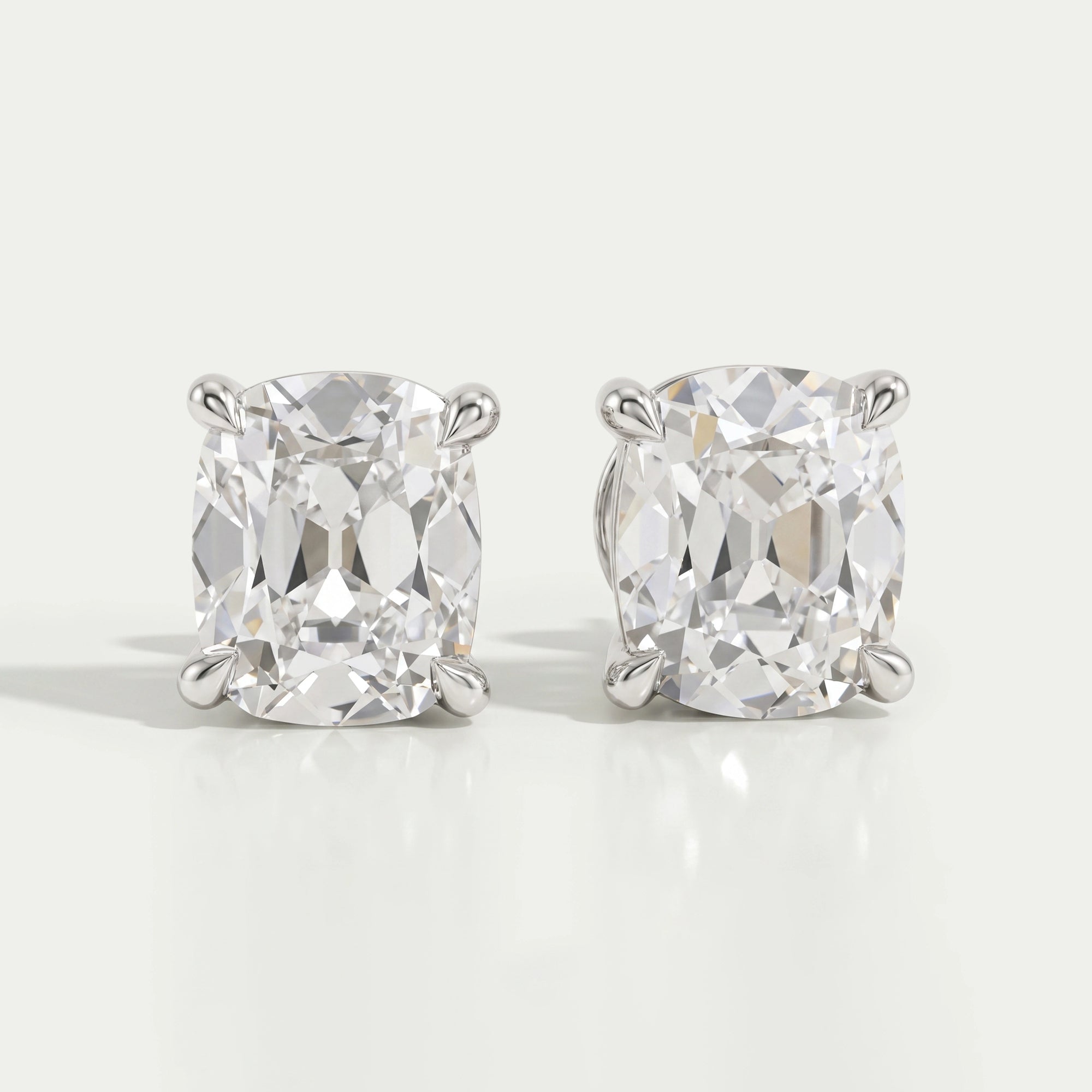 Old Mine Cushion Lab Diamond Stud Earring