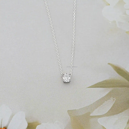 Old Mine Cushion Solitaire Pendant Necklaces
