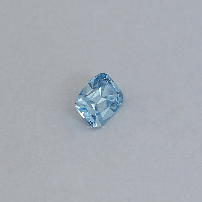 3.00 Carat Fancy Vivid Blue Old Mine Cushion Lab Diamond