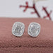 Old Mine Cushion Diamond Bezel Set Stud Earrings Earrings