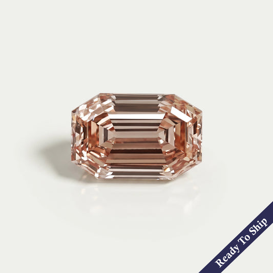 Champagne Old Mine Emerald Lab Grown Diamond      