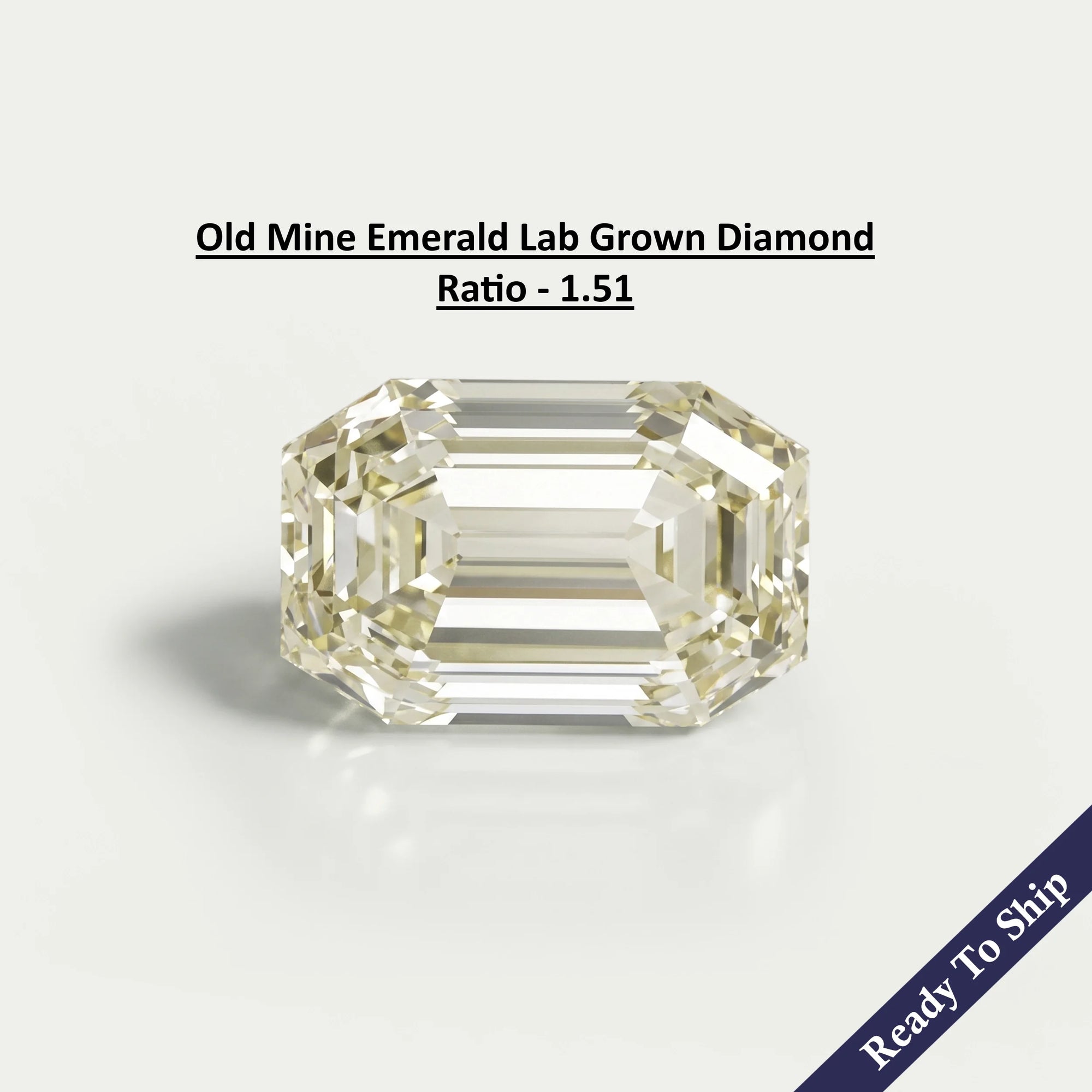 Old Mine Emerald Cut Lab Grown Diamond Loose