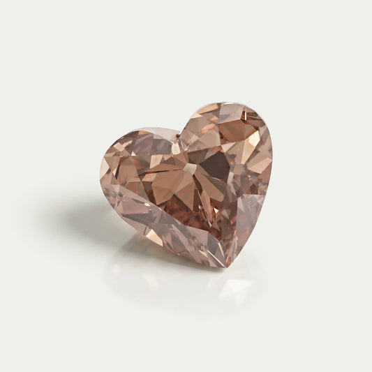 Old Mine Heart Cut Champagne Diamond Loose