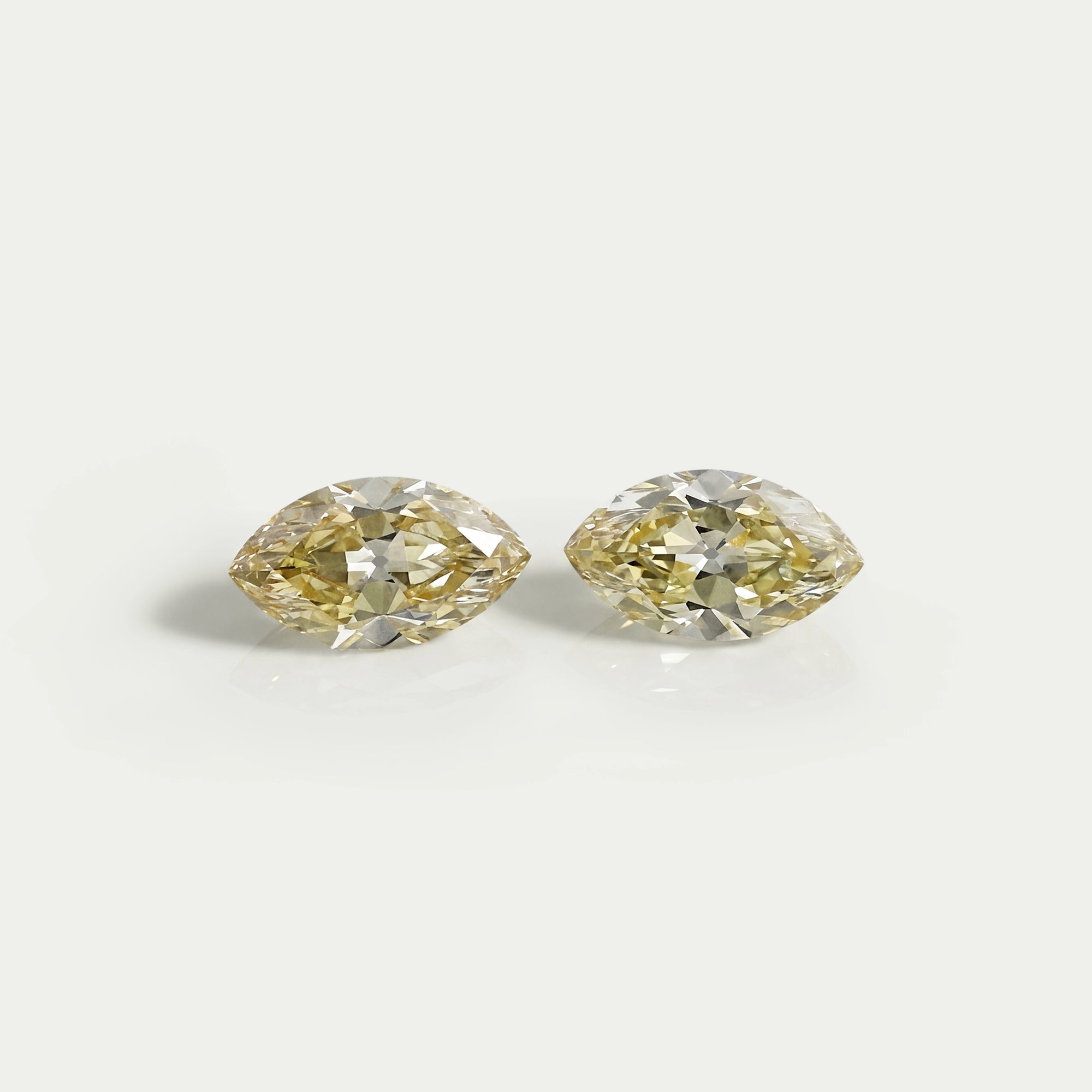 Old Mine Marquise Cut Lab Grown Diamond - Fancy Intense Yellow Loose