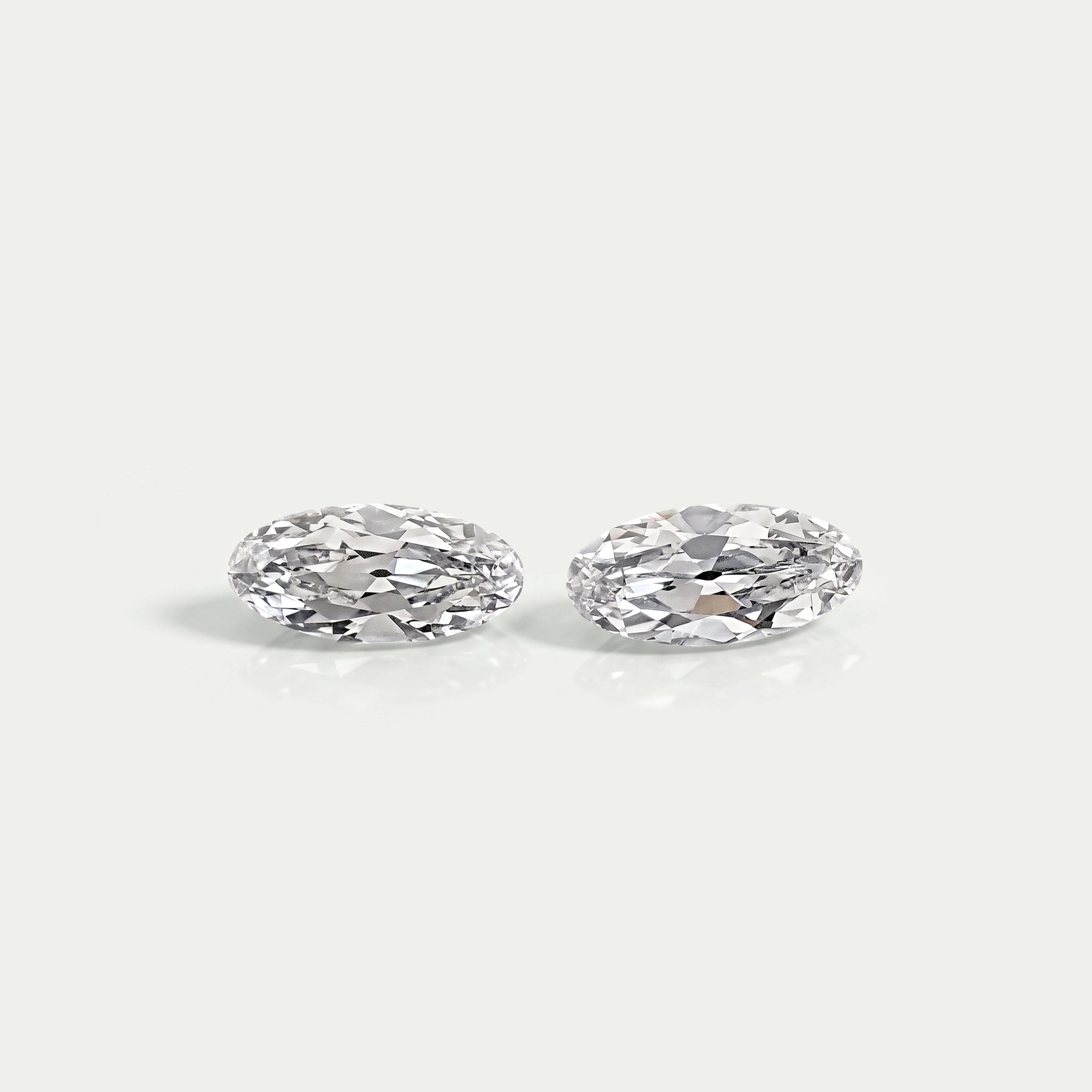 Old Mine Moval Cut Lab Diamond Matching Pair