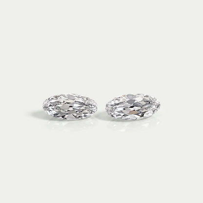 Old Mine Moval Cut Lab Diamond Matching Pair