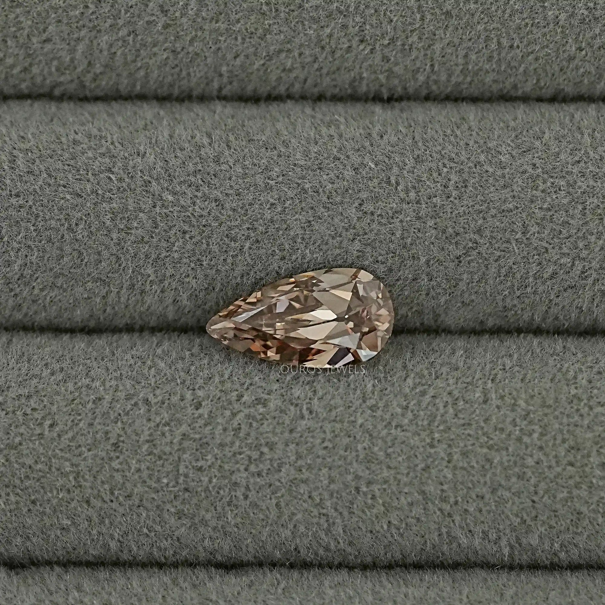 Champagne Old Mine Pear Cut Lab Diamond Loose Loose