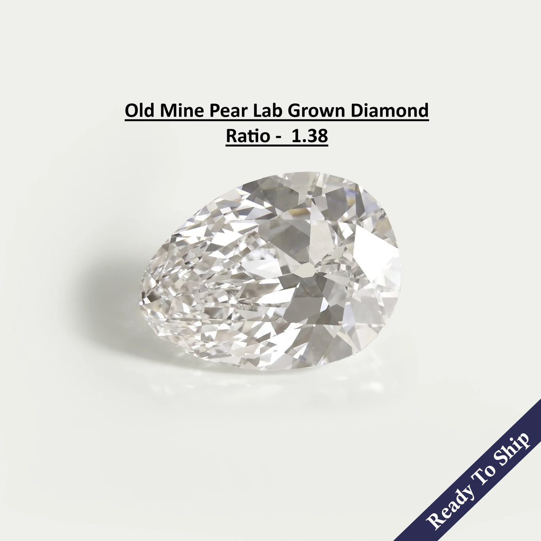 3.53 CT Old Mine Pear Lab Grown Loose diamond Loose