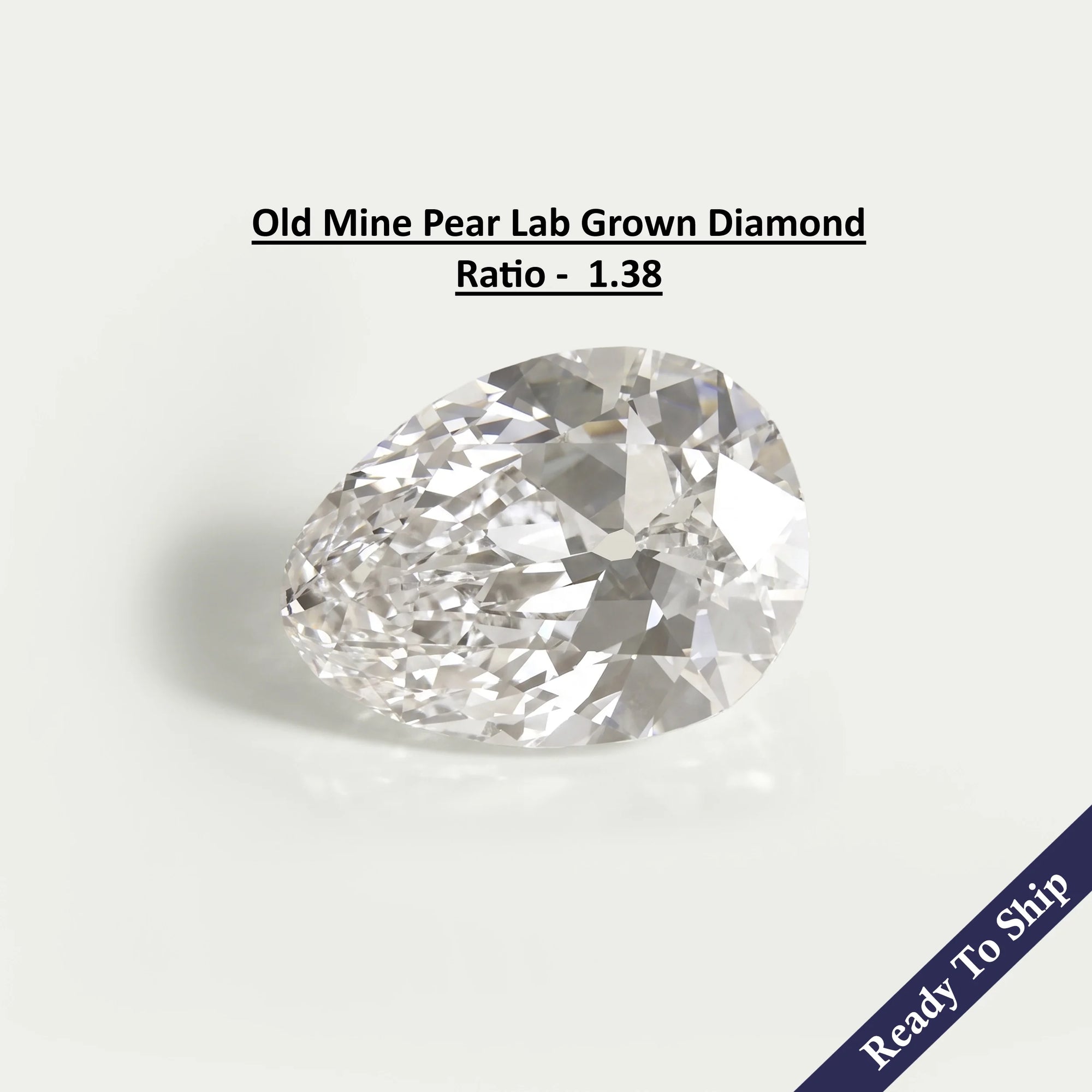 3.53 CT Old Mine Pear Lab Grown Loose diamond Loose