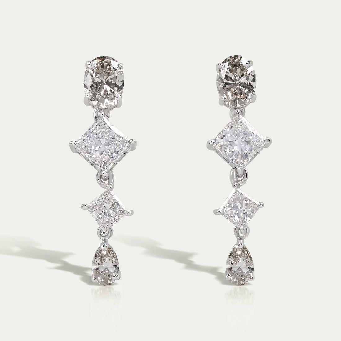 Multi Shape Lab Diamond Drop Earrings Earring