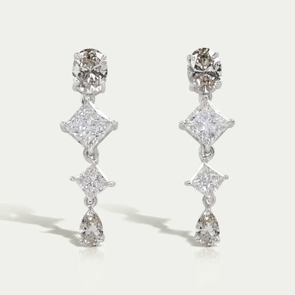 Multi Shape Lab Diamond Drop Earrings Earring