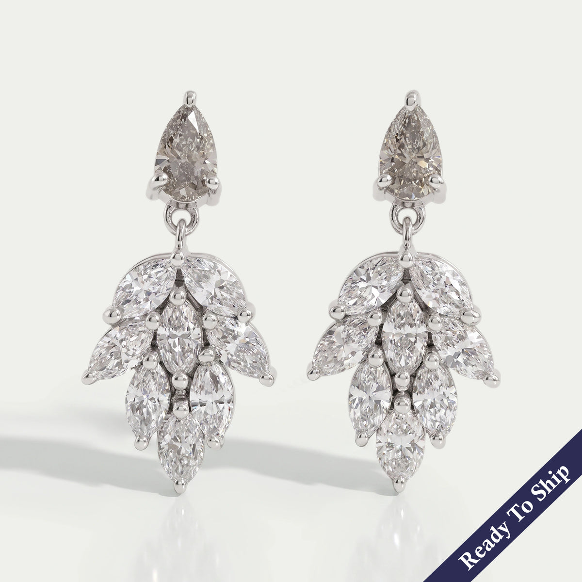 Olive Pear And Marquise Cut Drop Dangle Earring