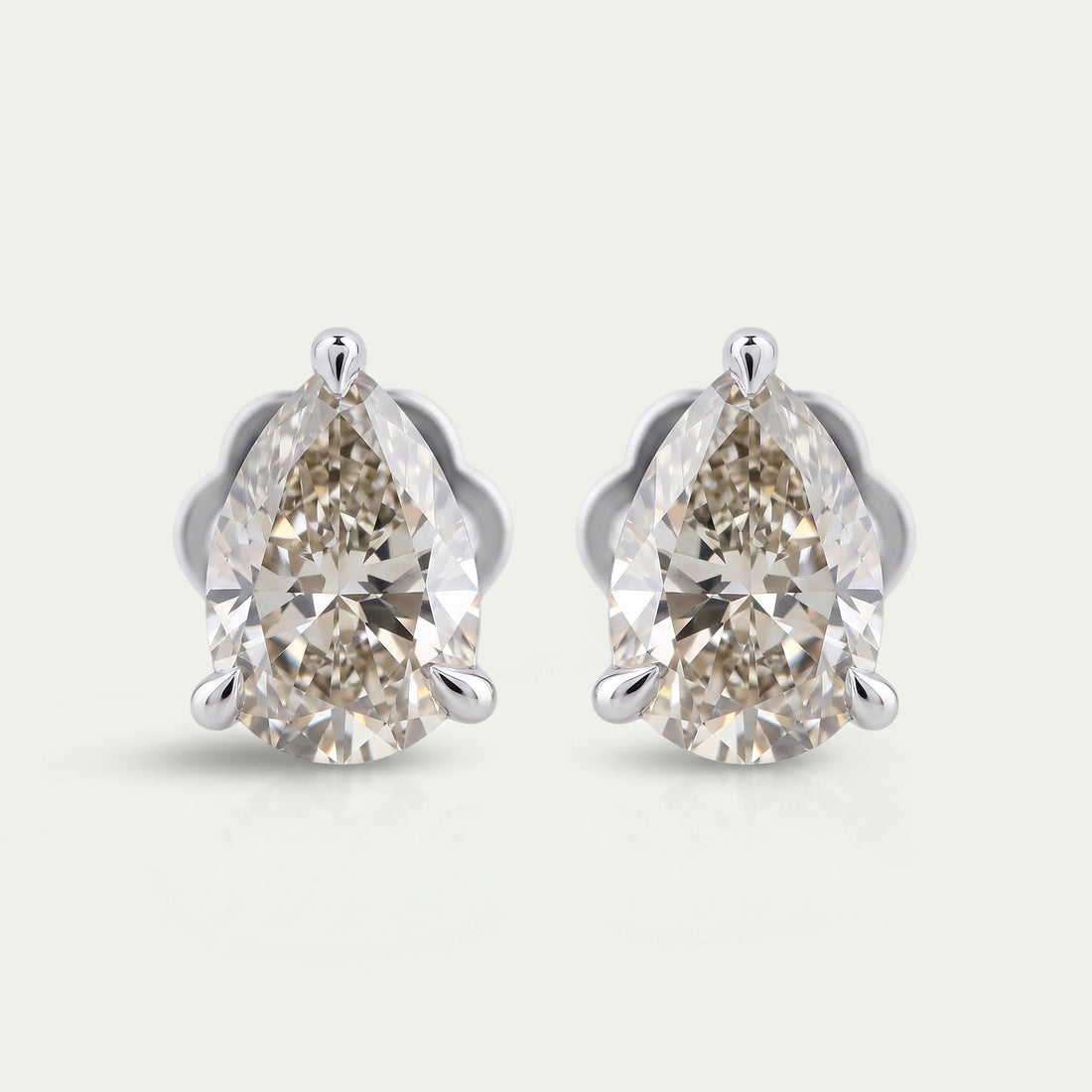 Olive Pear Diamond Stud Earrings Earring