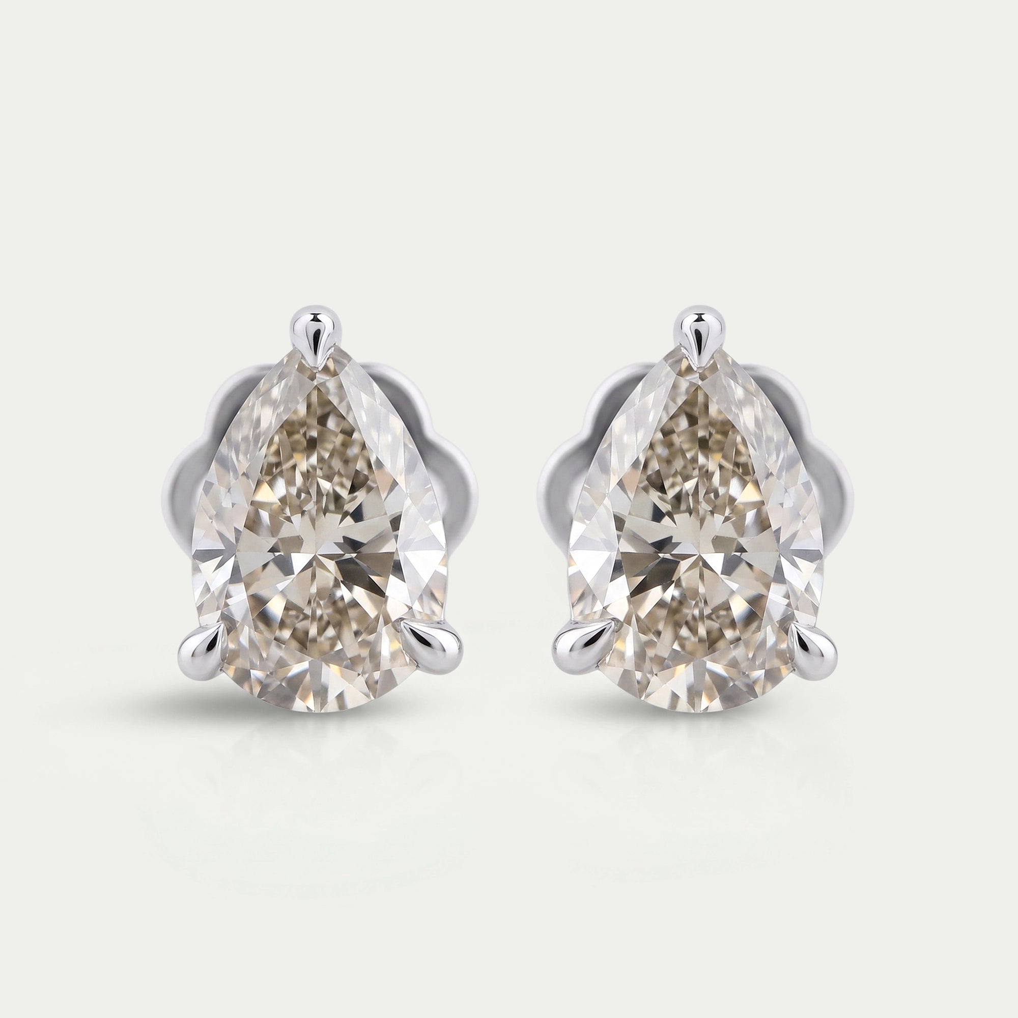 Olive Pear Diamond Stud Earrings Earring