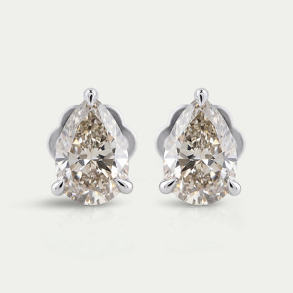 Olive Pear Diamond Stud Earrings Earring