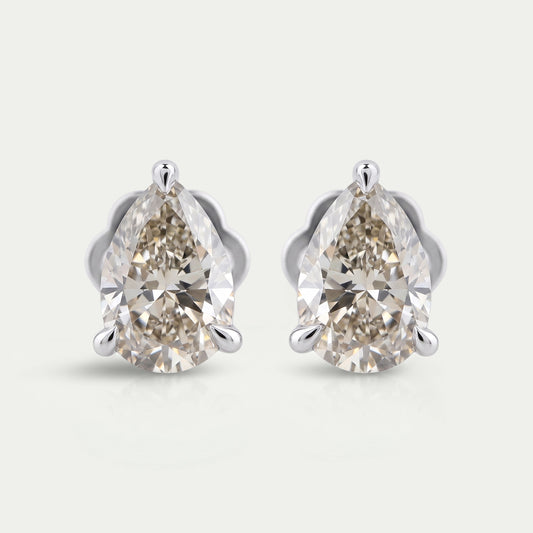 Olive Pear Diamond Stud Earrings Earring