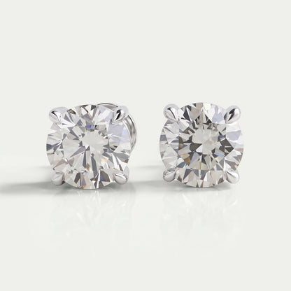 Olive Round Cut Lab Diamond Stud Earrings Earring