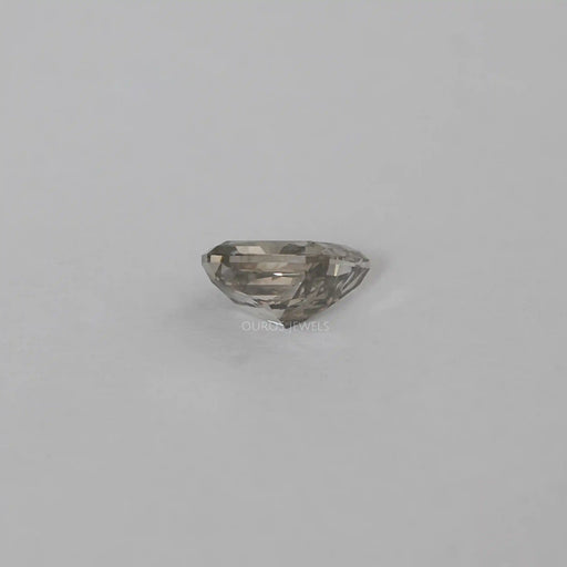 side view of square olive radiant cut man made diamond loose