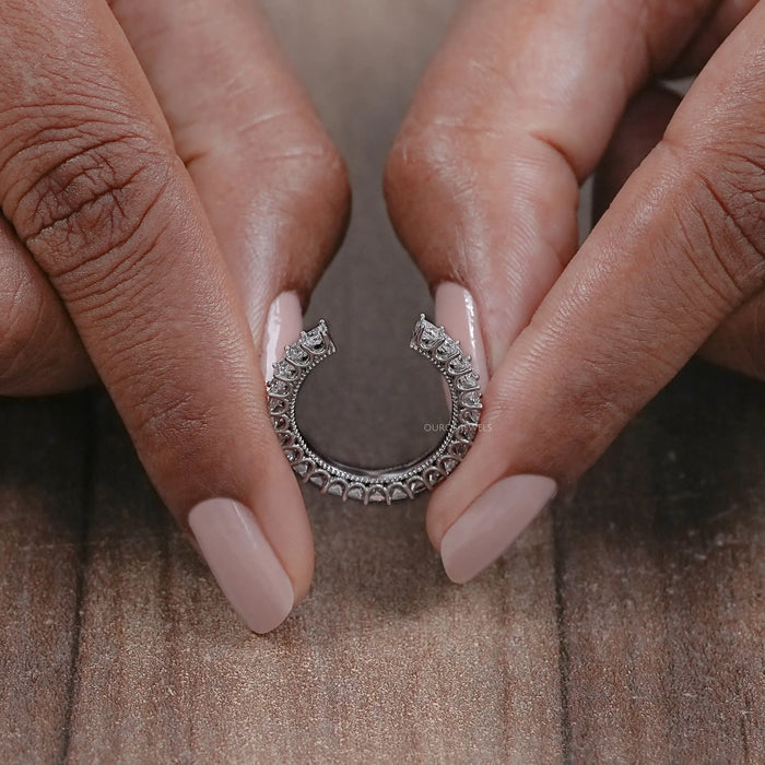 Open Cuff Princess Lab Diamond Eternity Band