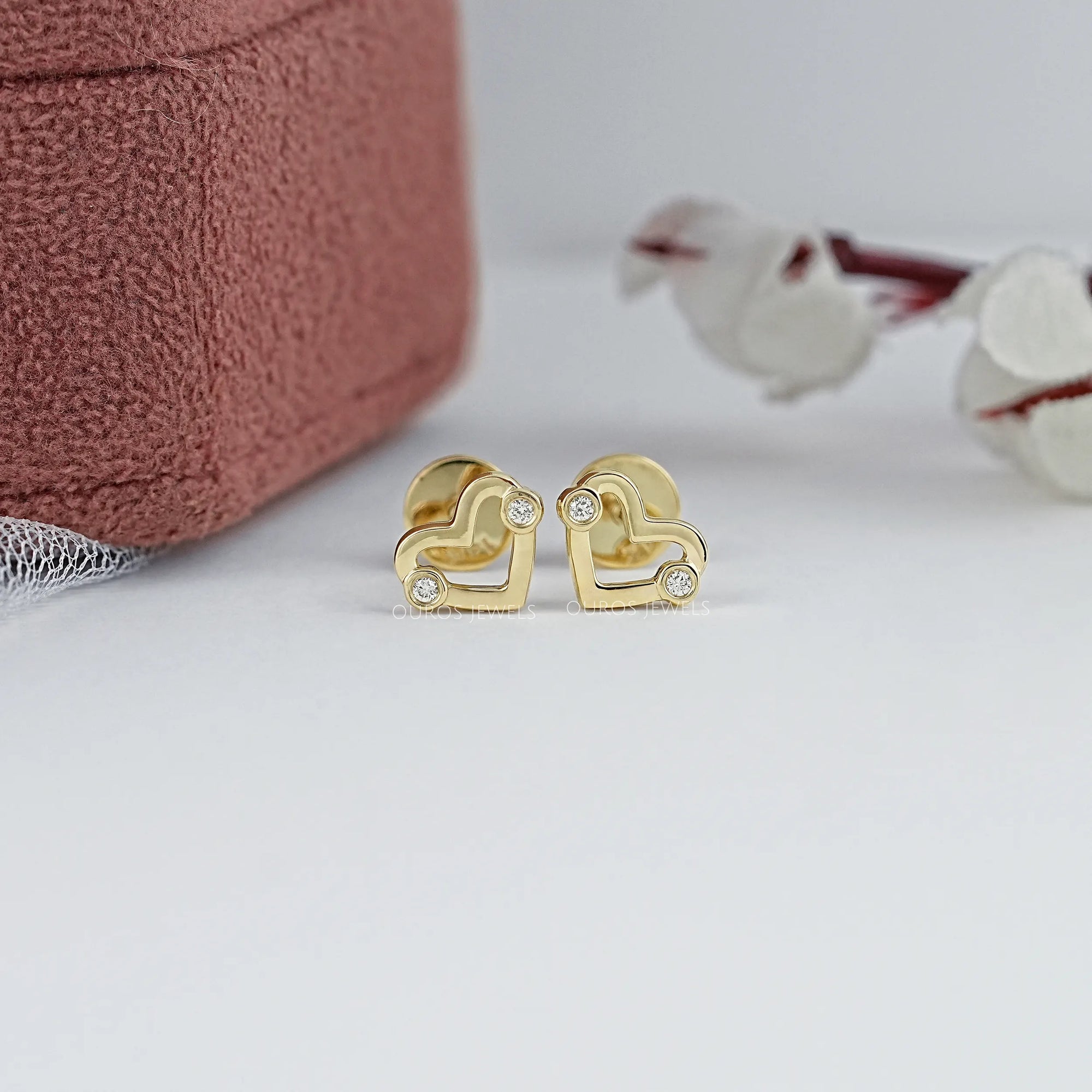 Open Heart Shape Stud Earrings Earring
