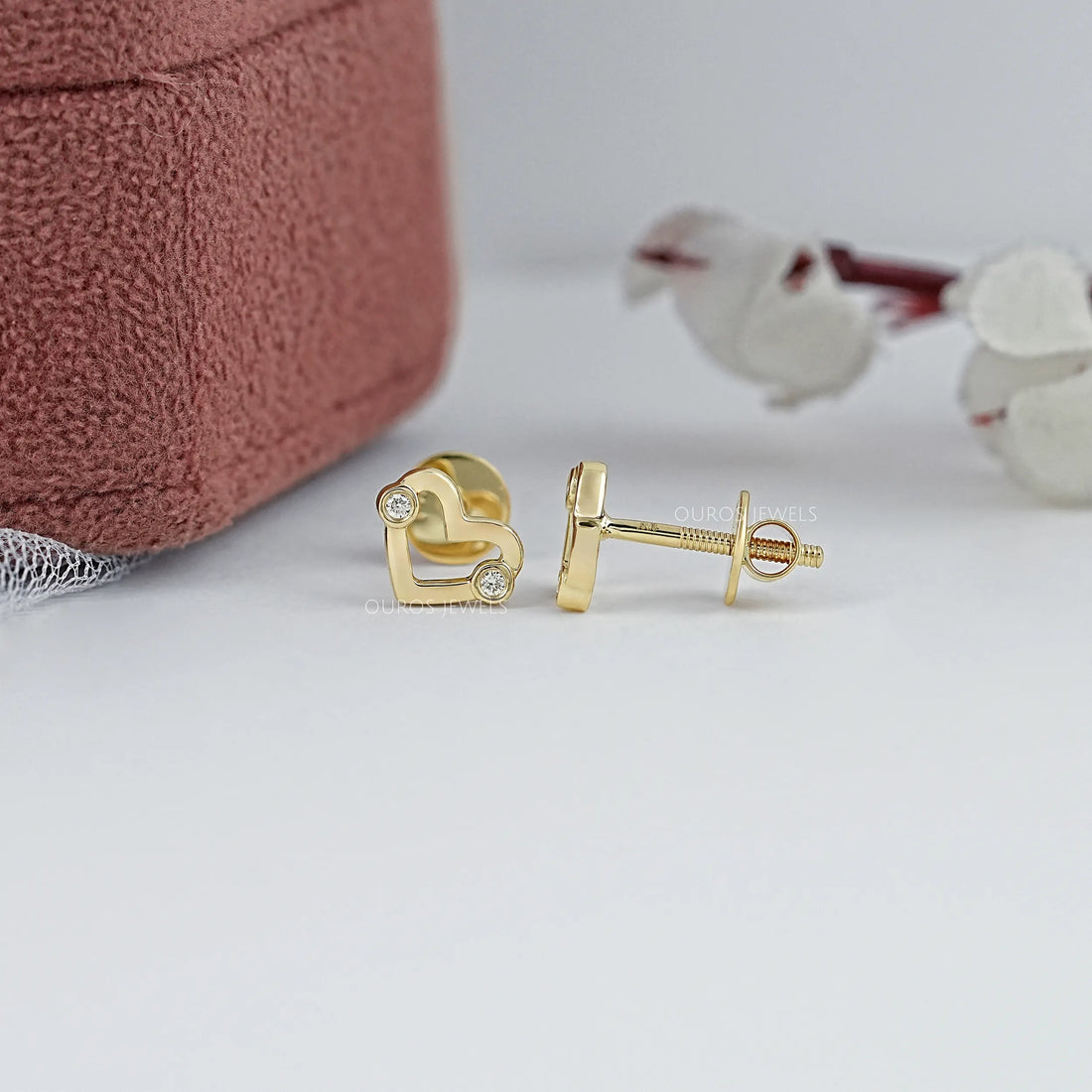 Open Heart Shape Stud Earrings Earring