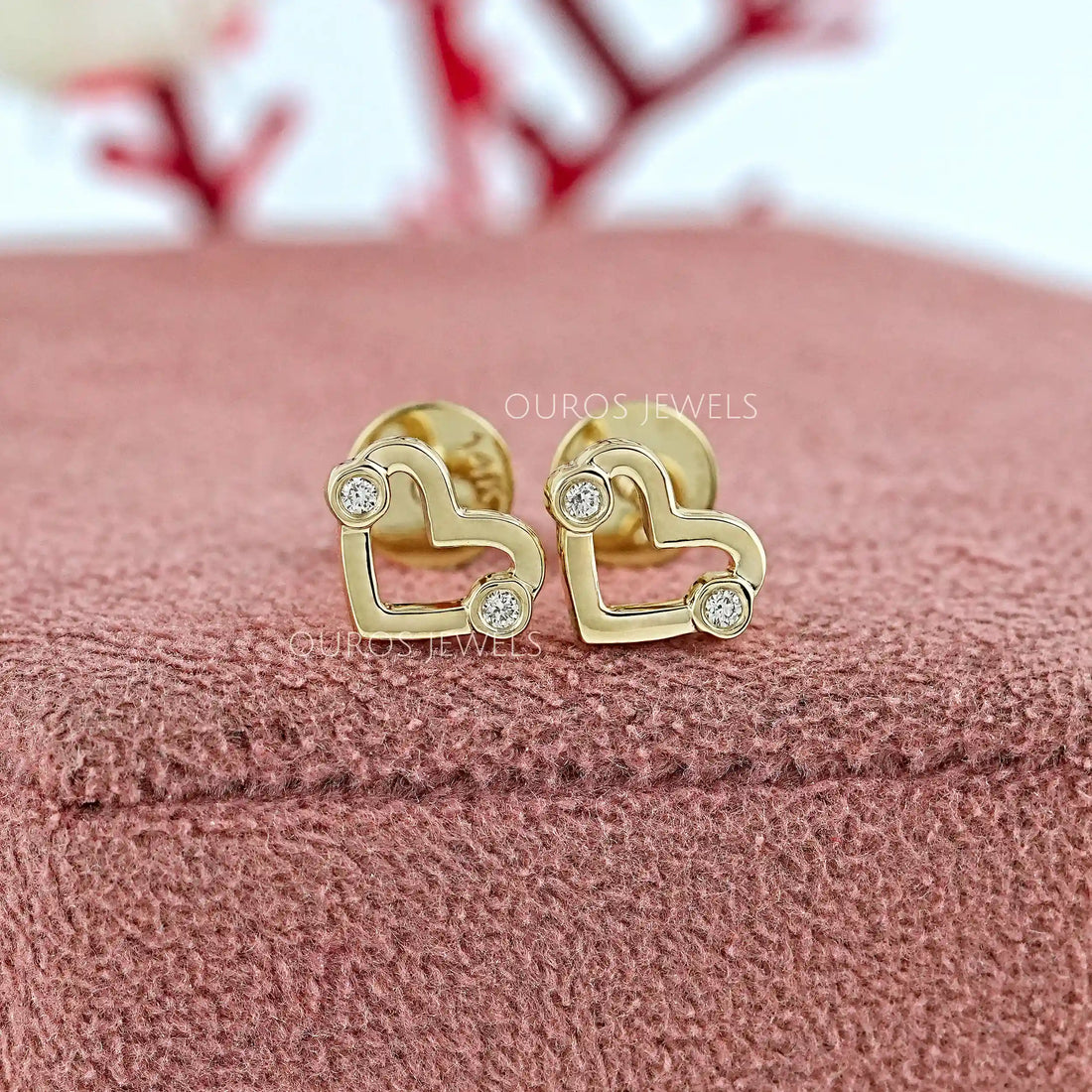 Open Heart Shape Stud Earrings Earring