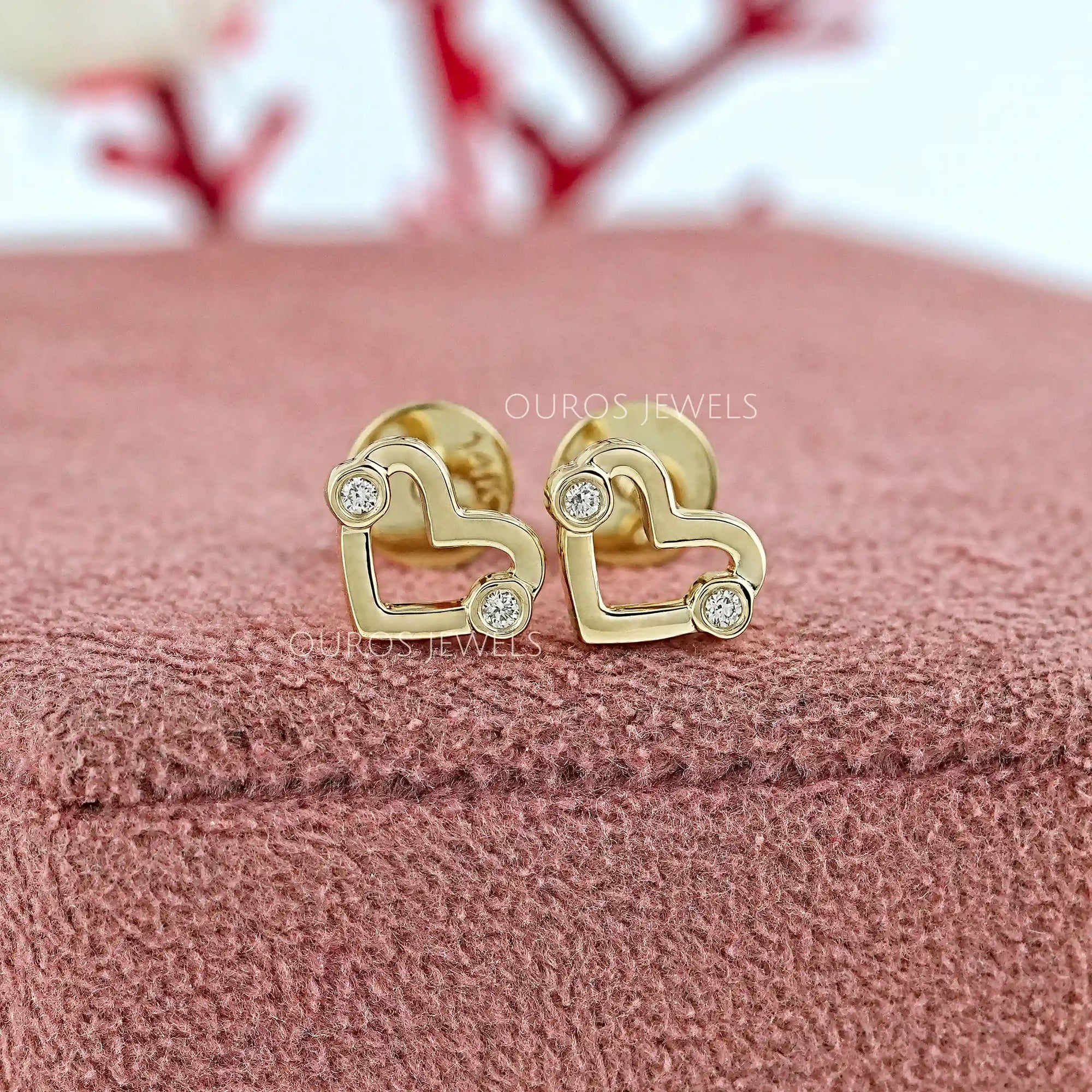 Open Heart Shape Stud Earrings Earring