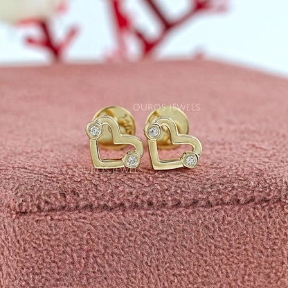 Open Heart Shape Stud Earrings Earring