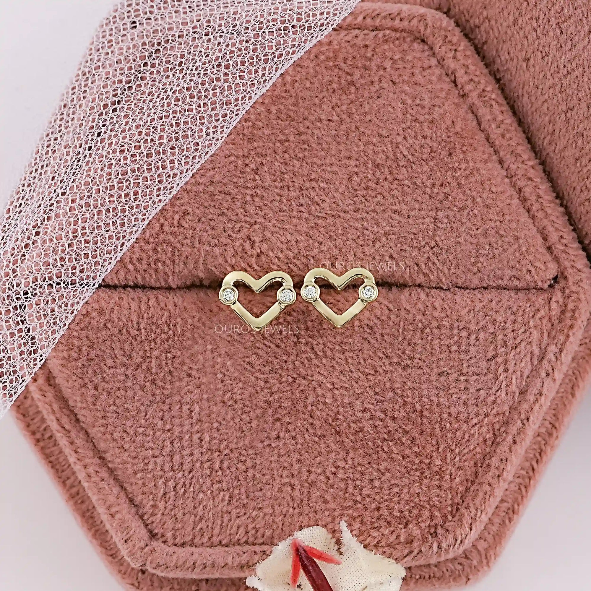 Open Heart Shape Stud Earrings Earring