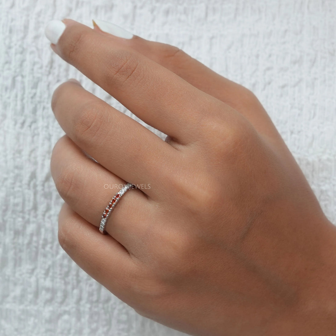 Round Cut Lab Grown Diamond Wedding Band