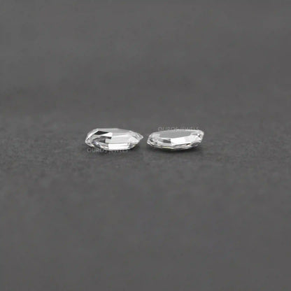 Rose Cut Hexagon Shape Lab Grown Diamond Pair Loose