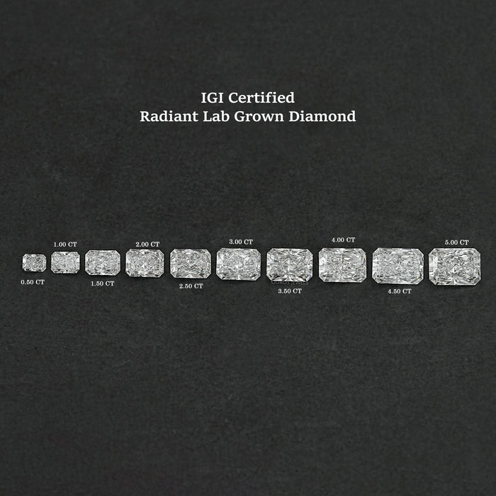 Diamant de laboratoire à taille radiante certifié IGI