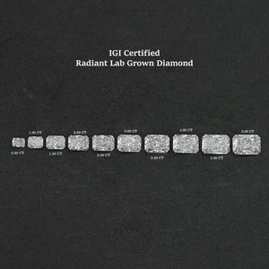 IGI Certified Radiant Cut Lab Grown Diamond