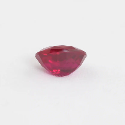 Zambian Ruby Oval Cut Gemstone With IGI Certified Diamond