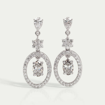 Oval Cut Lab Diamond Drop Earrings Earrings