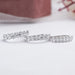 front view of oval cut lab grown diamond 7 stone wedding rings
