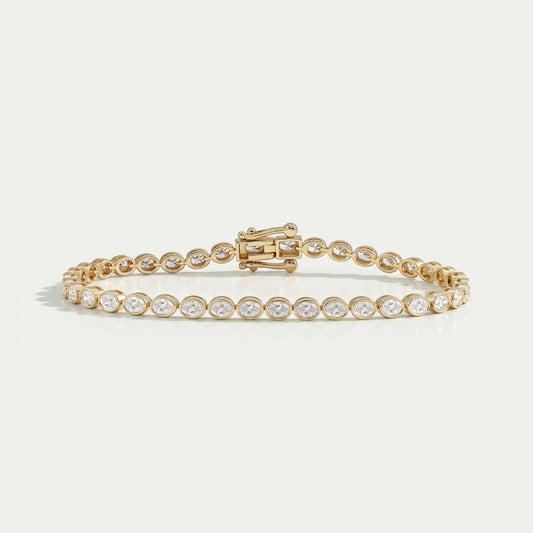 East West Oval Lab Diamond Tennis Bracelet Bracelet