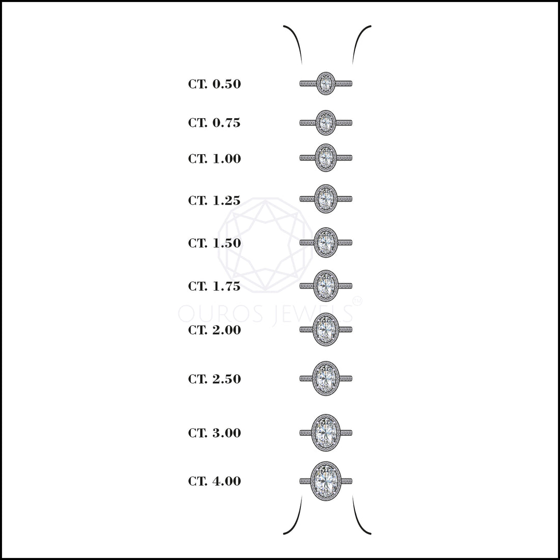 Oval Cut Halo Accent Diamond Engagement Ring Ring